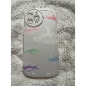 Cute Cloud Moon Stars Phone Case for iPhone 13 Pro Max Pastel Aesthetic